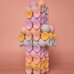 Chill Pepper Sweets Peachy Pastels, hoge stapeling van houten snoepjes