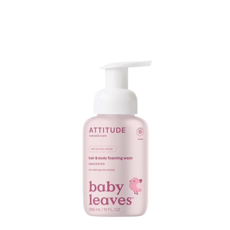 ATTITUDE Baby Leaves 2-in-1 wasgel parfumvrij flacon 295 ml