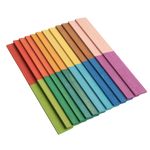 Platte houten blokken, regenboog kleuren 24-delig, AVDAR