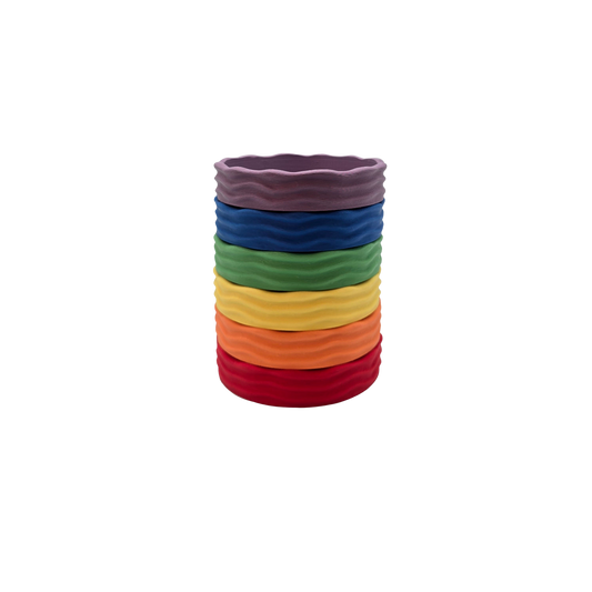 Regenboogbakjes, 6-delig, Wave | Grennn