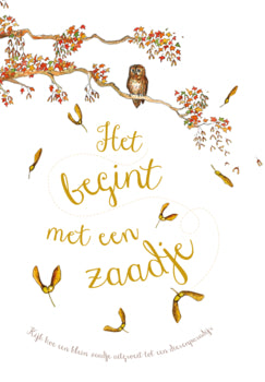 Christofoor boek Het begint met een Zaadje met omslagillustratie van een grote boom