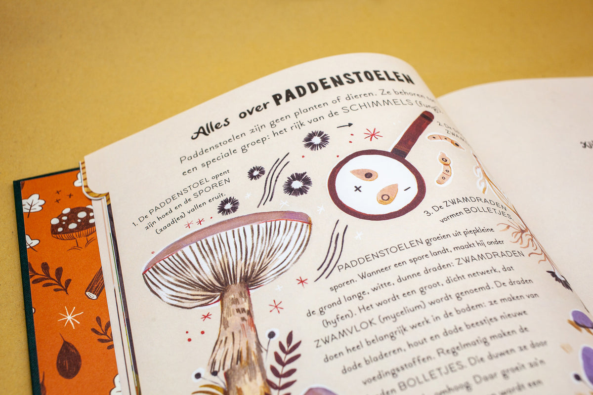 Inkijkpagina van Een Woud vol Wonderen over paddenstoelen