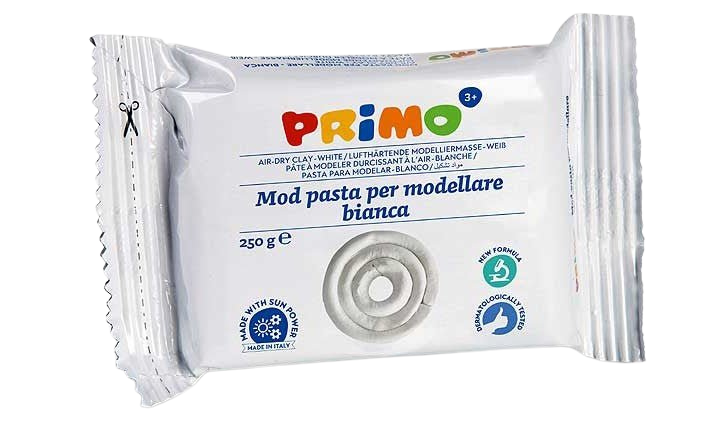 Primo zelfhardende boetseerklei wit, verpakking van 250 gram