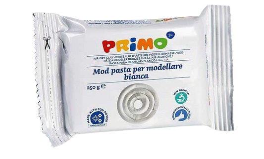 Primo zelfhardende boetseerklei wit, verpakking van 250 gram