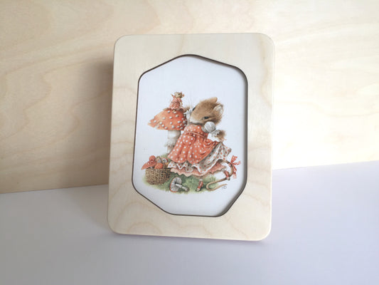 Naturel houten A6 wissellijst met afgeeckte hoeken van Treasure-box met kaart