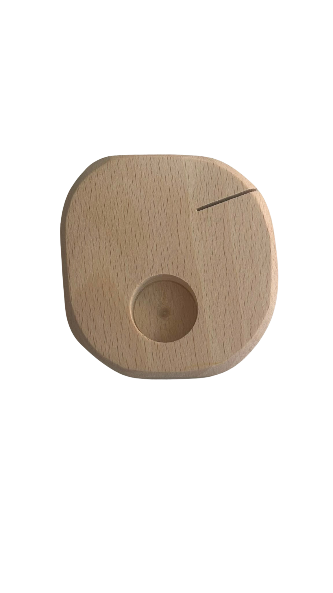 Circle of Wood Flet stekerhouder met gat en gleuf