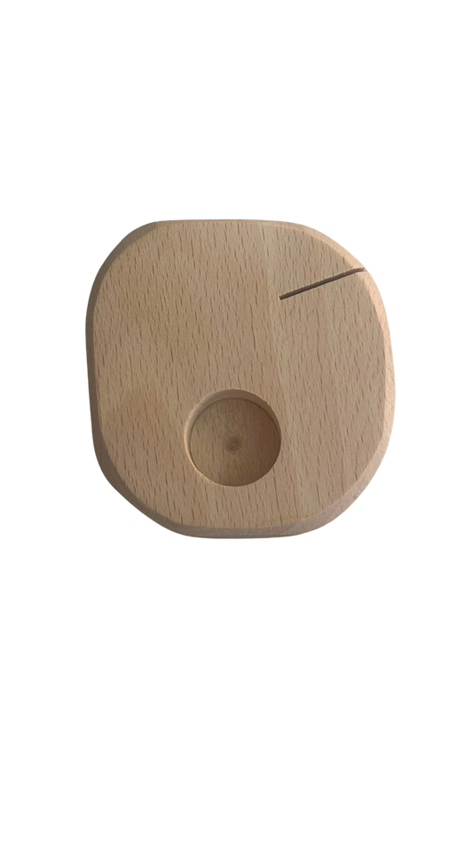 Circle of Wood Flet stekerhouder met gat en gleuf
