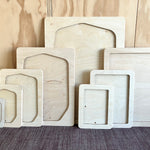 Naturel houten A5 wissellijst met afgeeckte hoeken van Treasure-box. Hele collectie