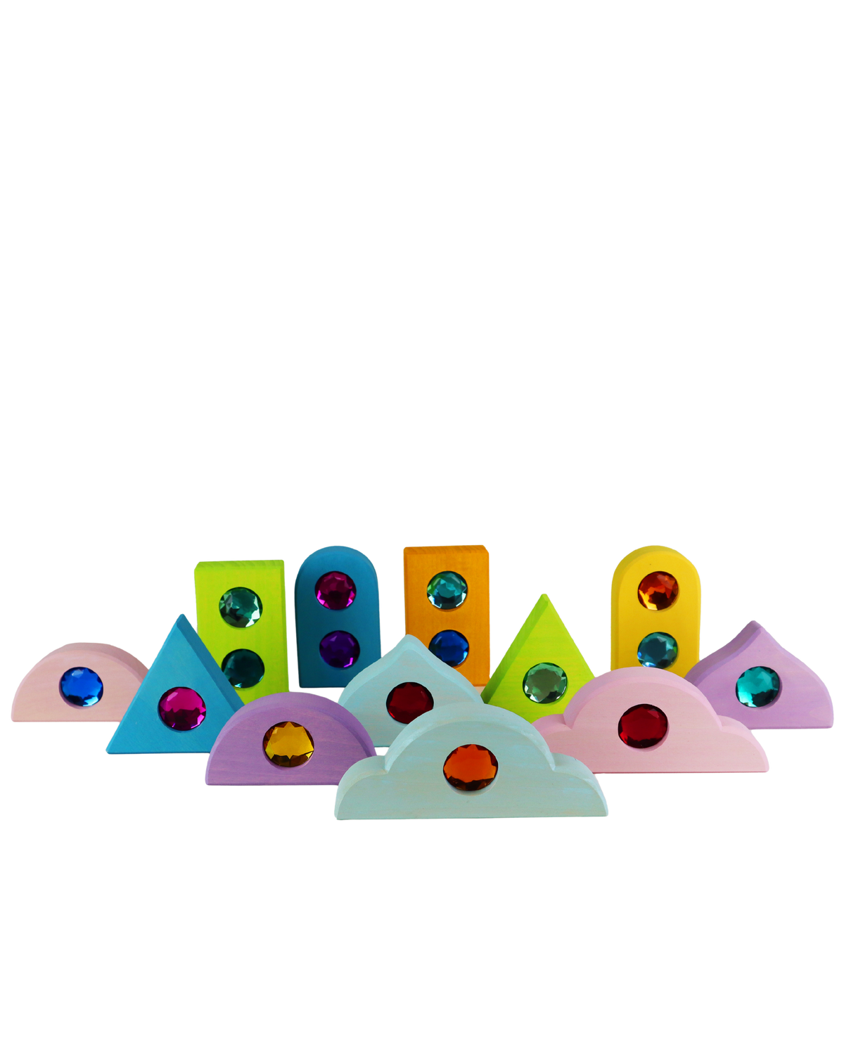 Pastelkleurige fonkeldaken, 12-delig, Bauspiel