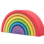 Kleine rode houten regenboog van Ocamora met 6 losse bogen