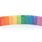 Rechthoekige houten blokken regenboog, 12-delig, Ocamora