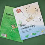 Saar waait weg / Hallo, spin!, beide kanten van het omdraaiboek