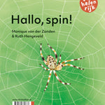 Achterkant Hallo, spin! van het omdraaiboek