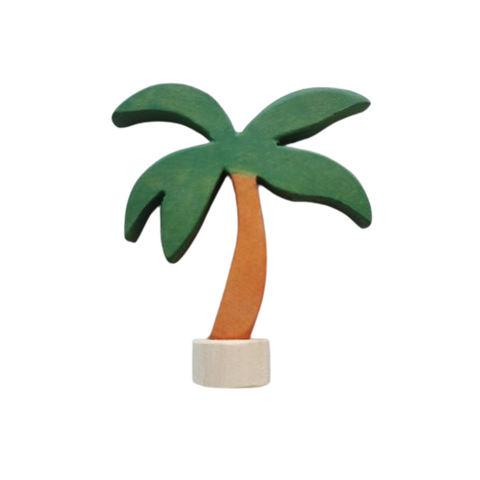 Houten palmboomsteker van Hamer & Zaag voor zomertafel en kerststal