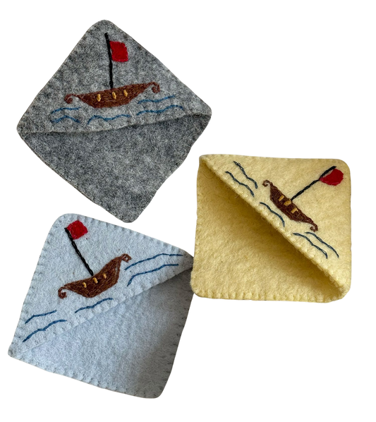 Vilten boekenleggers Vikingschepen | Gamcha
