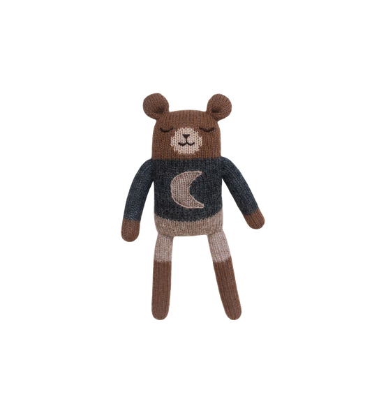 Gebreide midnight teddybeer, Main Sauvage x Organic Zoo