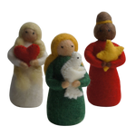 Vilten Kerstmeisjes, 3-delig | Gamcha