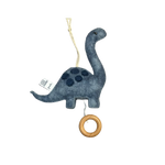 Muziekmobile dinosaurus vilt, blauw | Gamcha