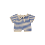 Onesie voor Gommu-pop, Franse strepen zand/blauw | Gommu
