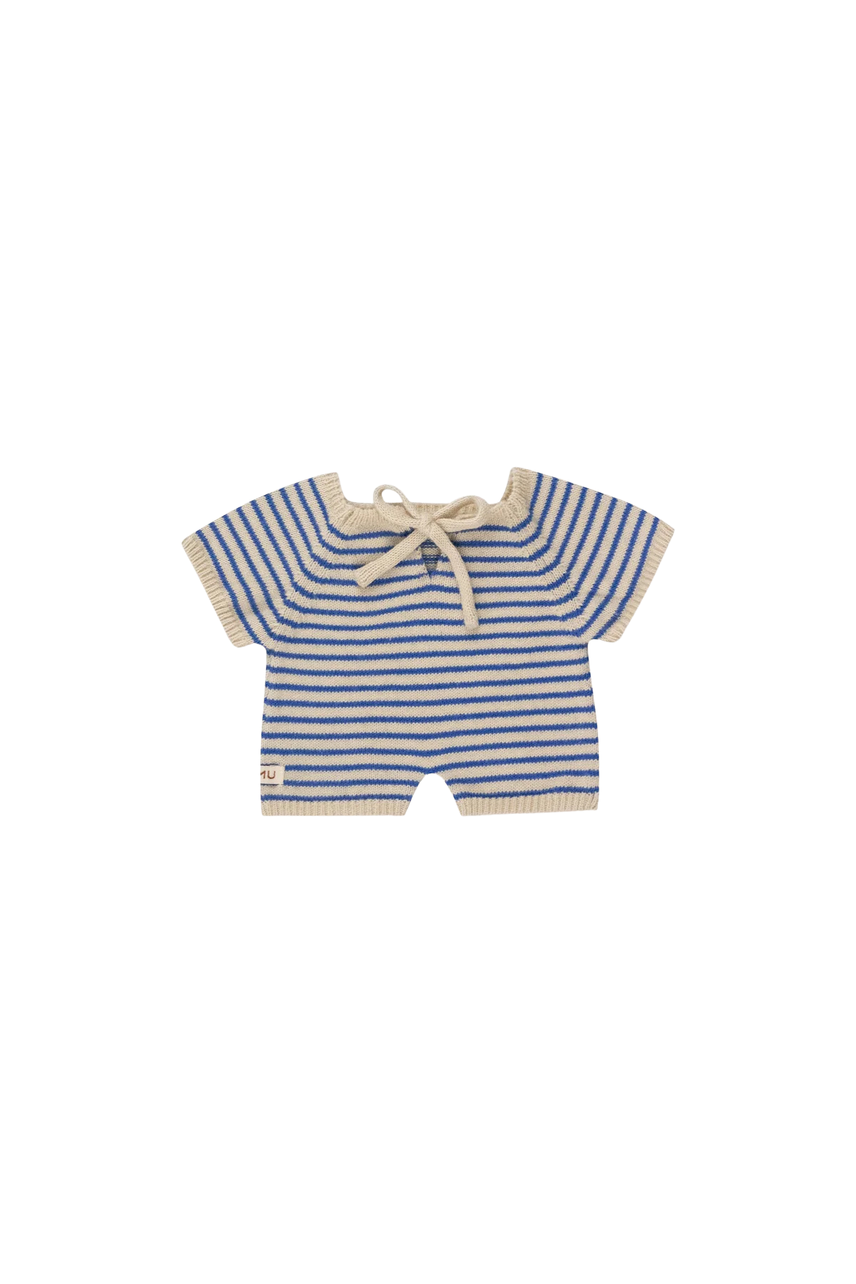 Onesie voor Gommu-pop, Franse strepen zand/blauw | Gommu