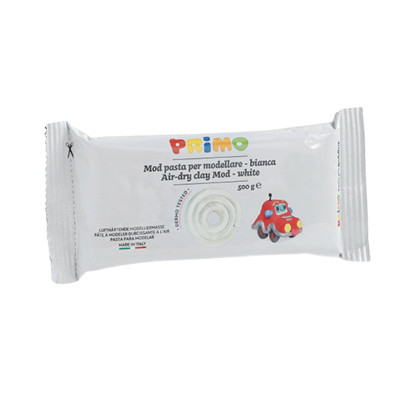 Primo zelfhardende boetseerklei wit, verpakking van 500 gram