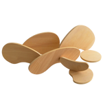 Abstracte bouwblokken, naturel hout, 7-delig, AVDAR