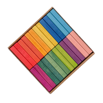 Houten brick blocks, regenboog kleuren, 24-delig, AVDAR