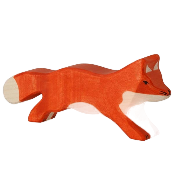 Holztiger houten rennende vos