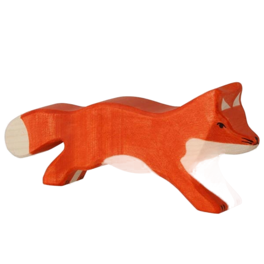 Holztiger houten rennende vos