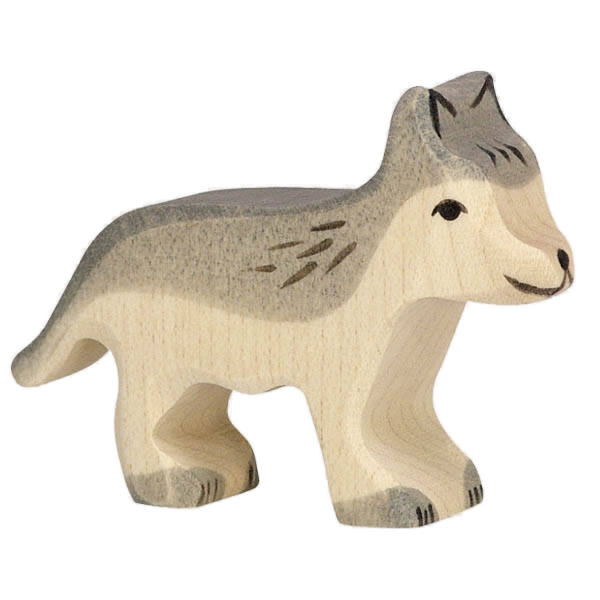 Holztiger houten wolf, klein