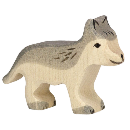 Holztiger houten wolf, klein