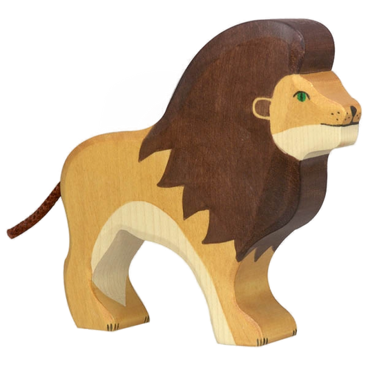 Holztiger houten leeuw
