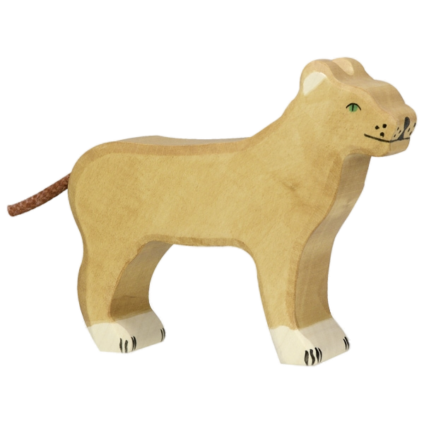 Holztiger houten leeuwin