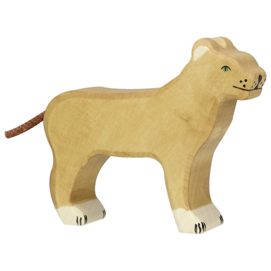 Holztiger houten leeuwin