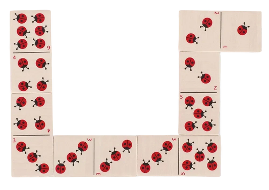 Domino spel lieveheersbeestjes, 28-delig | Goki