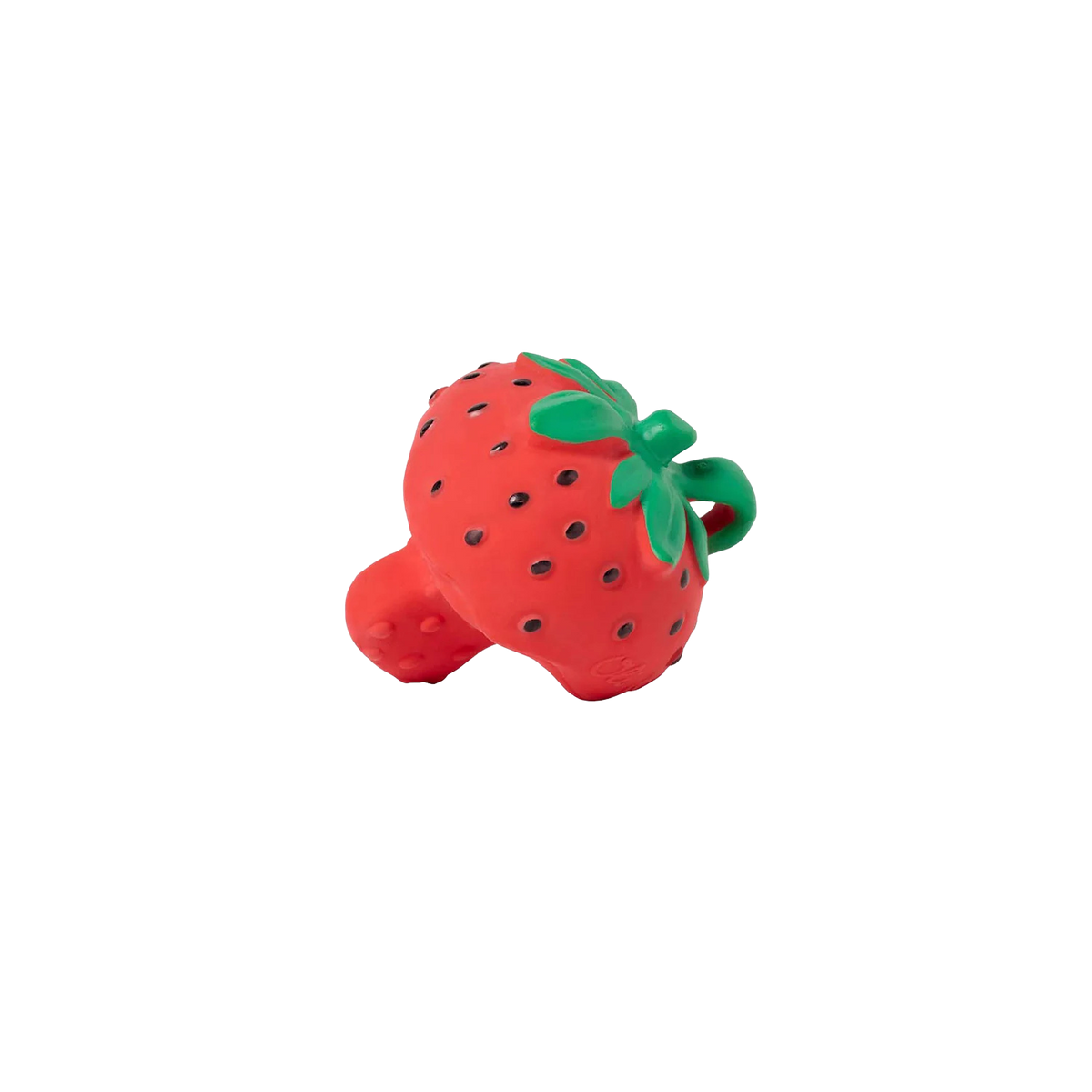 Oli&Carol mini bijtring Sweety the Strawberry, vorm van een aardbei
