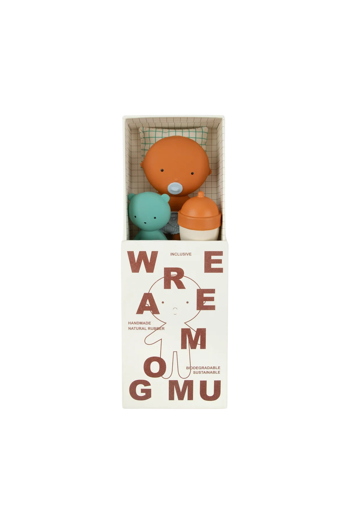 Pocket speelset met babypopje en beertje in doos | Gommu
