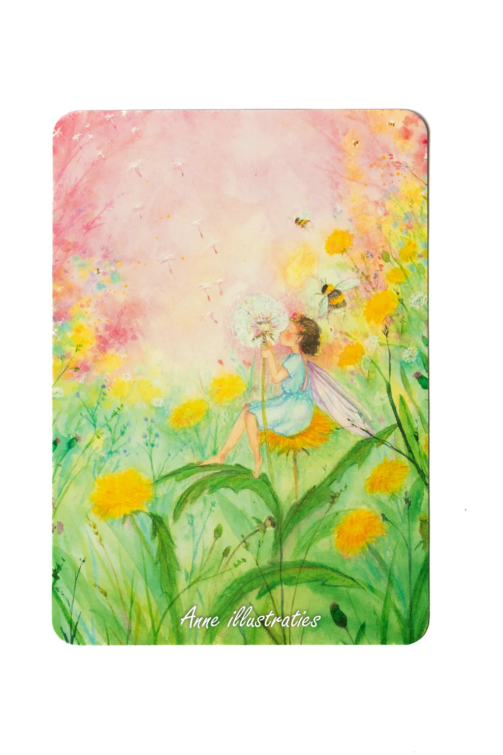 Ansichtkaart Paardenbloemelfje, Anne Illustraties