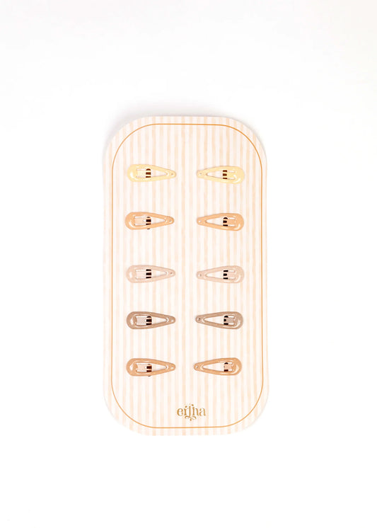 Glitter mini haarclips, 10-delig, Mrs. Ertha