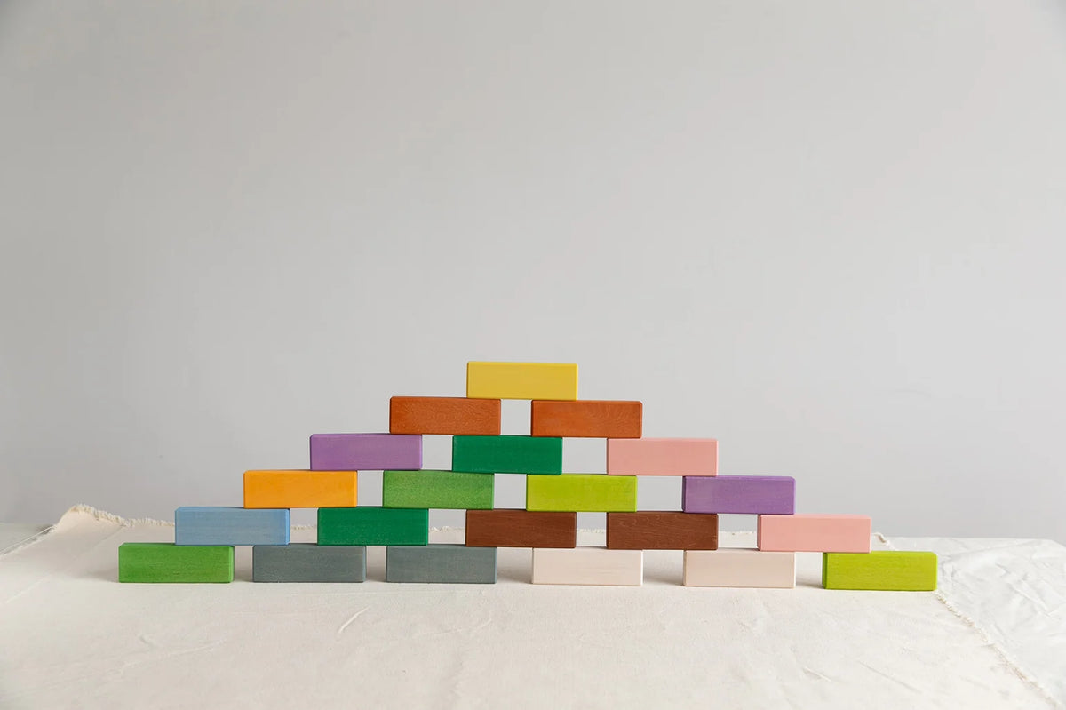 Houten brick blocks, 4 seizoenen, 24-delig, AVDAR