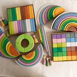 Houten brick blocks, 4 seizoenen, 24-delig, AVDAR