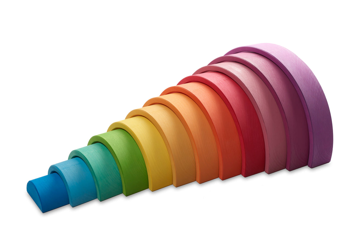 Grote houten regenboog paars 12-delig, Ocamora