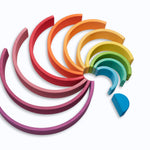 Grote houten regenboog paars 12-delig, Ocamora