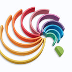 Grote houten regenboog geel 12-delig, Ocamora
