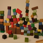 Oddy Cubes 1 Houten Bouwblokken, 82-delig, Toyto