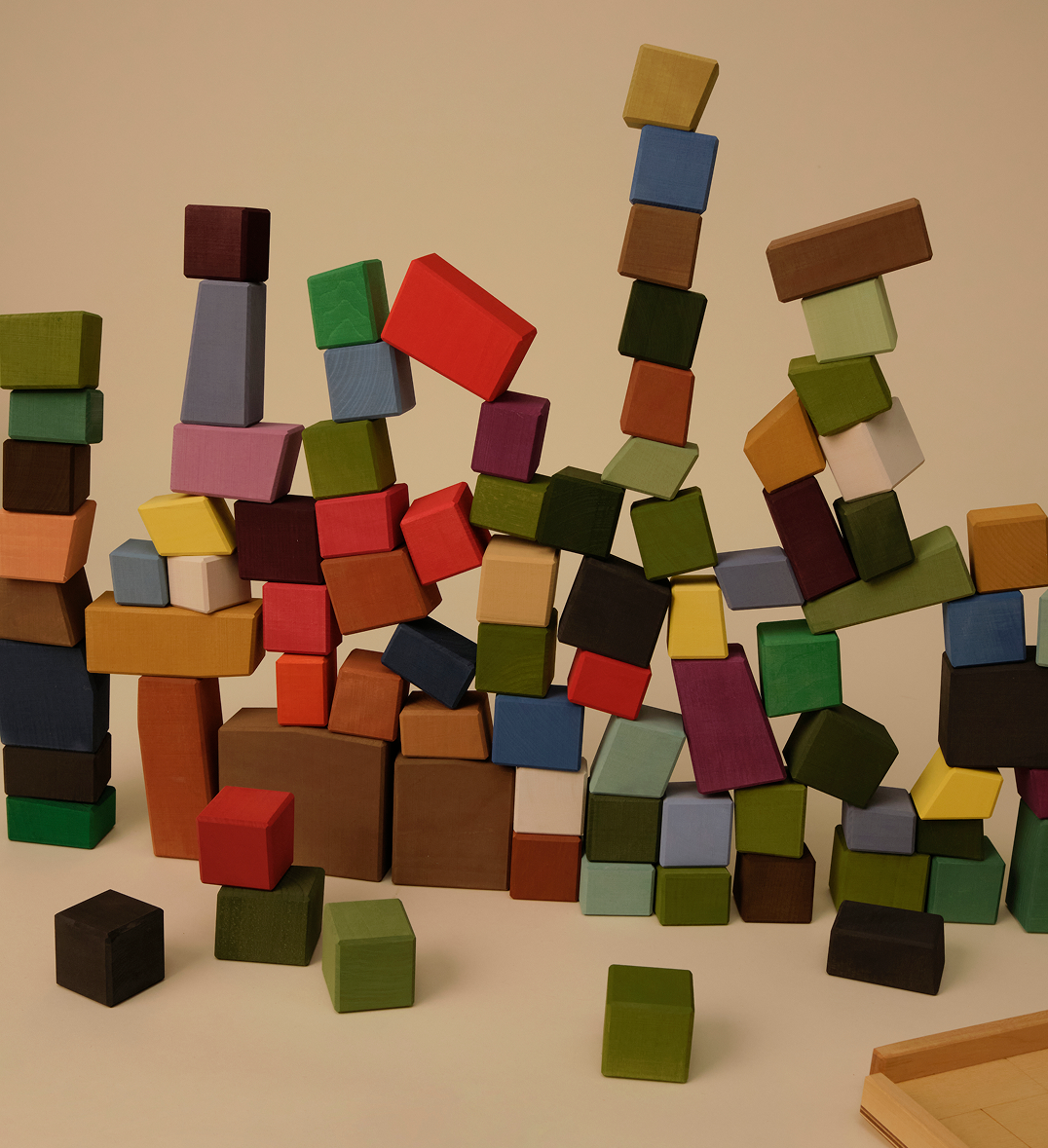 Oddy Cubes 1 Houten Bouwblokken, 82-delig, Toyto