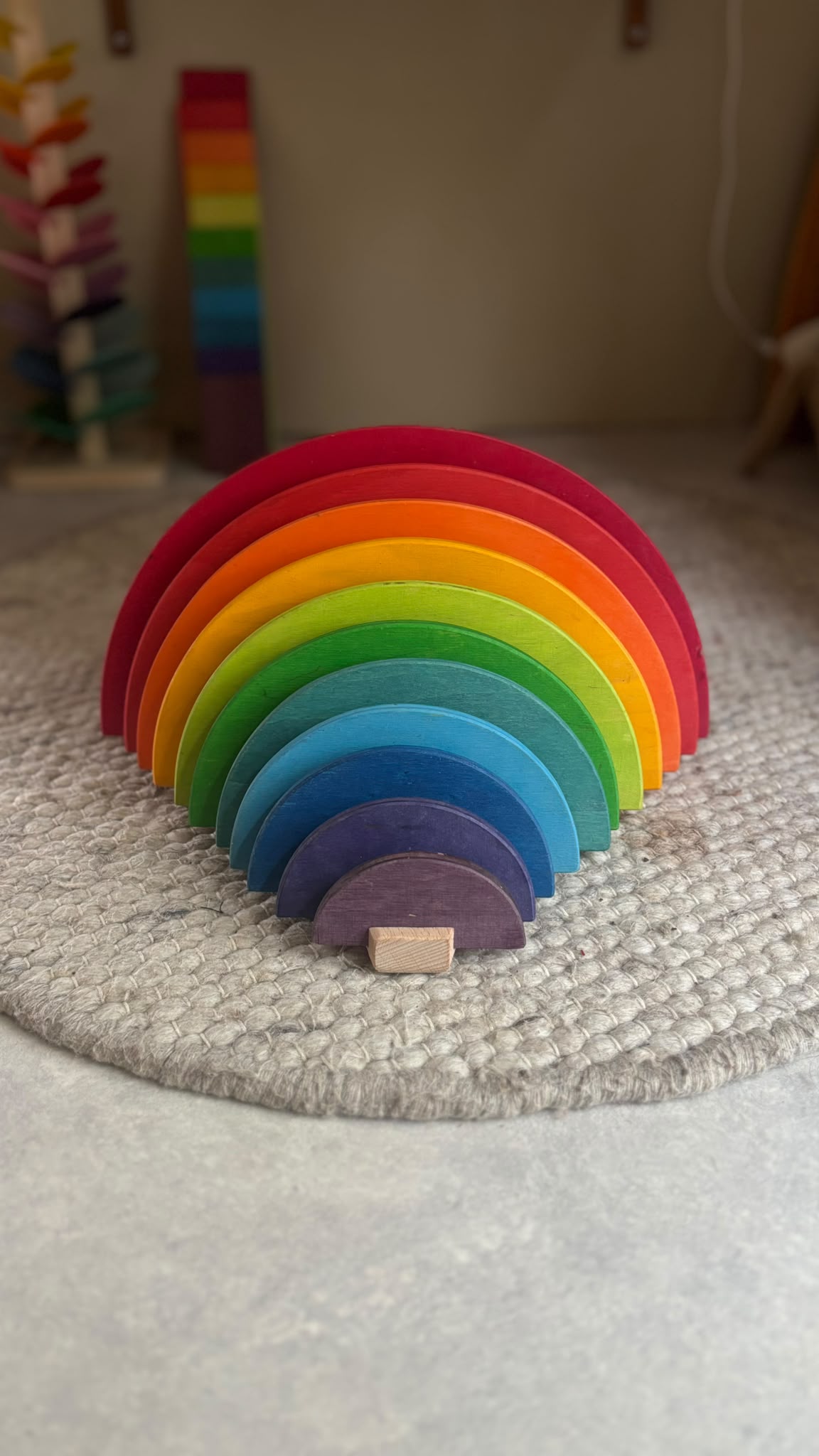 Houten houder voor bouwplanken en halve cirkels | Circle of Wood
