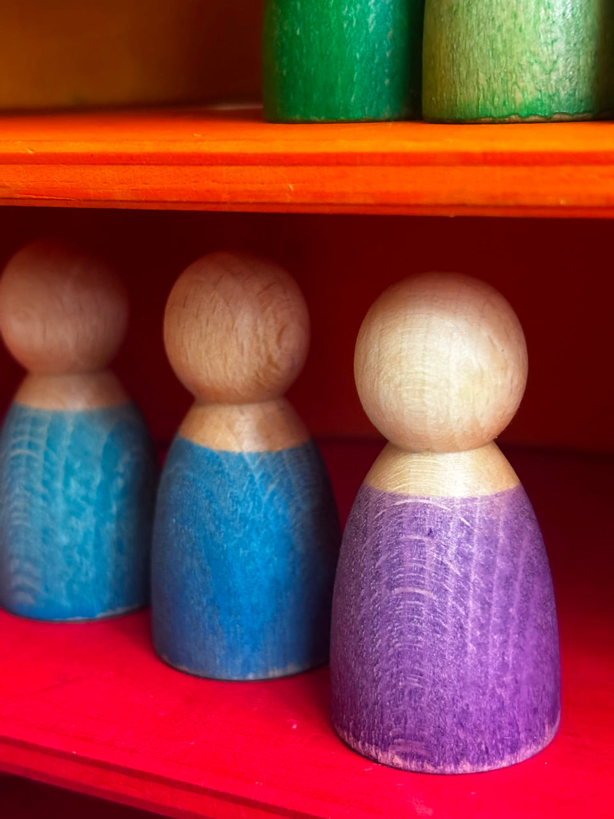 Regenboog houten poppetjes, 12-delig | Ziggy Natural Play