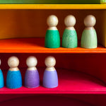 Regenboog houten poppetjes, 12-delig | Ziggy Natural Play