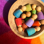 Regenboog houten poppetjes, 12-delig | Ziggy Natural Play
